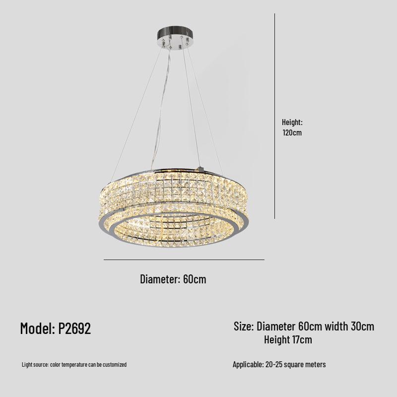 High-End Italian Crystal Chandelier for Living Room, Bedroom, or Restaurant