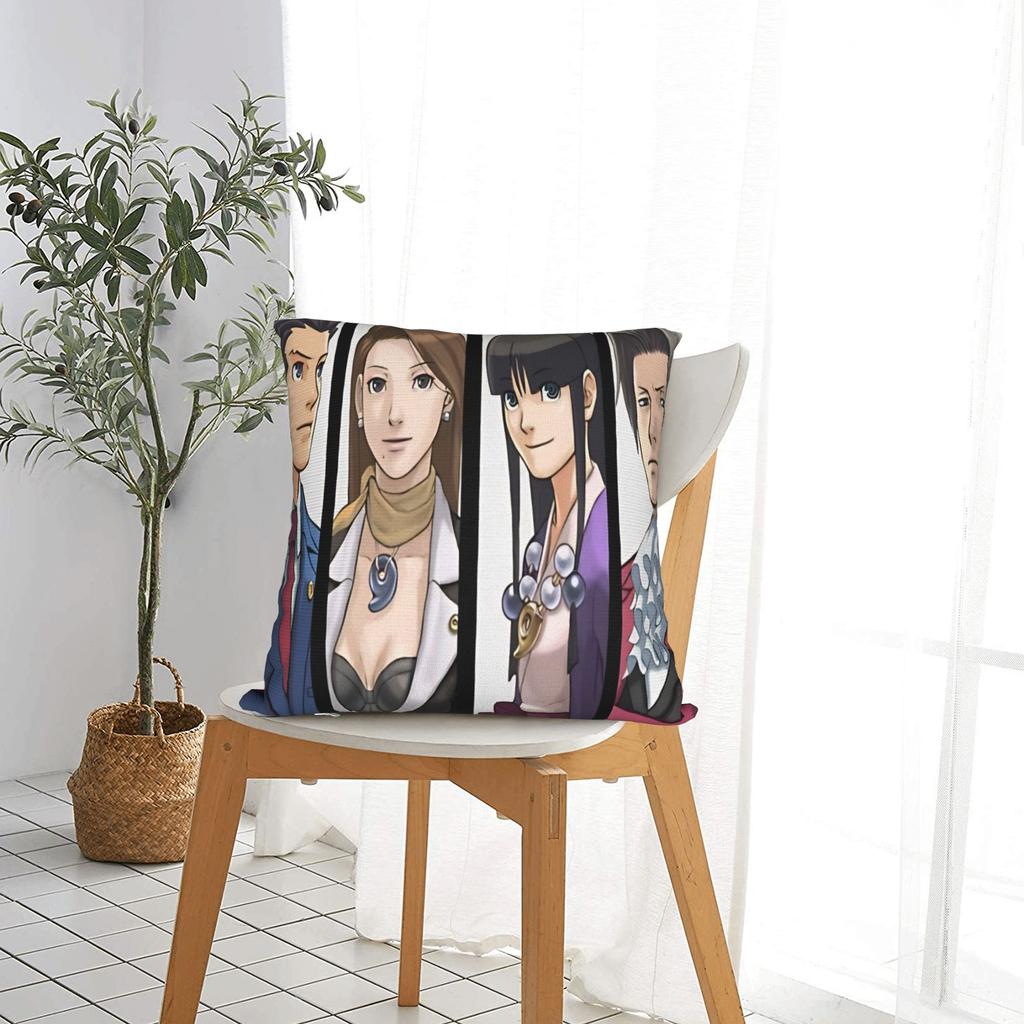 Pillow Case Ace Attorney Comfy Pillow Cover For Chair Sofa Home Decor Funny Pillowcases