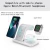 3 i 1 trådlöst laddarställ Snabbladdningsdockningsstation för Iphone 14 13 12 11 Pro Max Apple Watch 8 7 6 Iwatch Airpods Pro2
