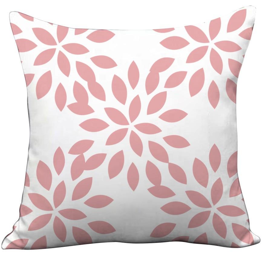Modern Simple Nordic Style Plush Sofa Pillowcase Small Flower Letter Print Ins Macaron Color Pillowcase
