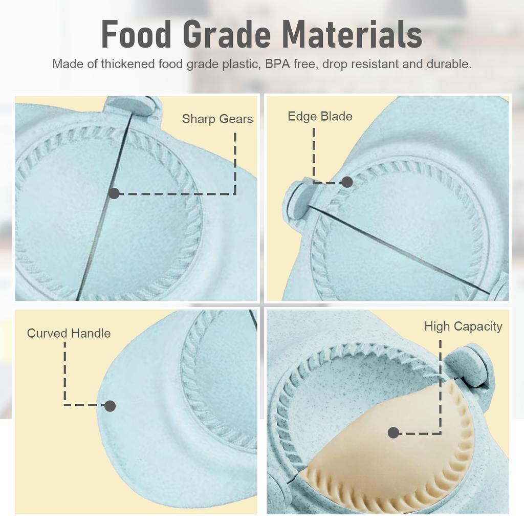 7Pcs Dumpling Maker Reusable Dumpling Press Mold with 3 Dough Cutter and 1 Spoon 304 Stainless Steel Dumpling Maker Machine Safe