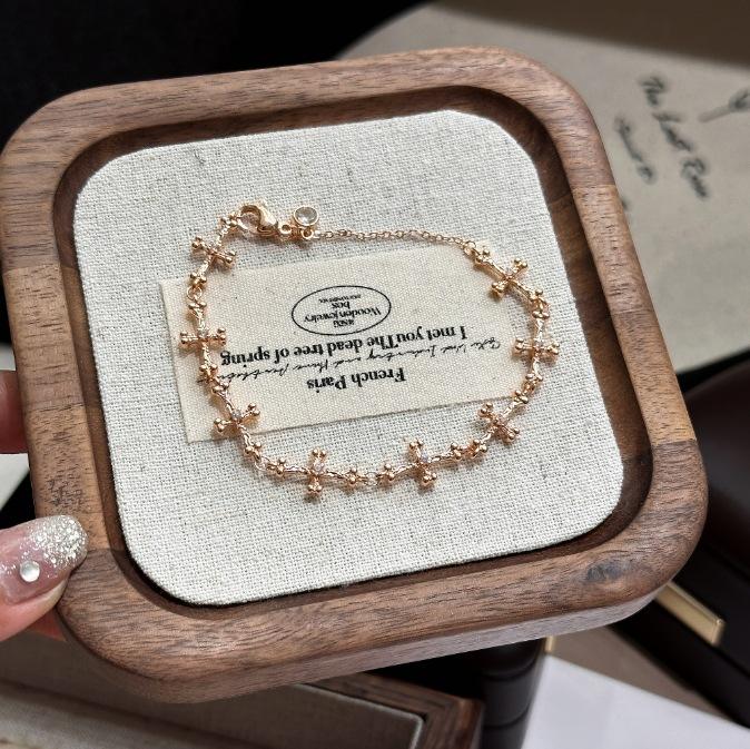 Popular exquisite bone cross bracelet niche jewelry