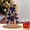 Christmas Decoration Tree Decorative Wooden Sign Desktop Ornament for Holiday