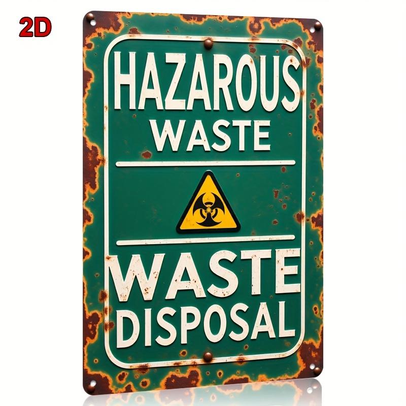 Vintage Metal Biohazard Sign  Heavy Duty Hazard Warning for Lab Office Wall Decor 20x30cm（7.8x11.8inch）