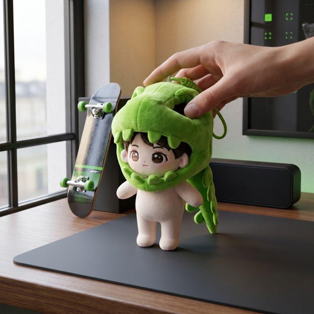 Creative Dinosaur Skeleton Plush Pendant Bag Hanging Charm Plush Hoodie Keychain  Doll Accessories