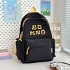 Schoolbag1011 New Simple Letter Korean Version Casual and Sweet Student Class School Bag Lightweight Versatile Large Capacity Backpack