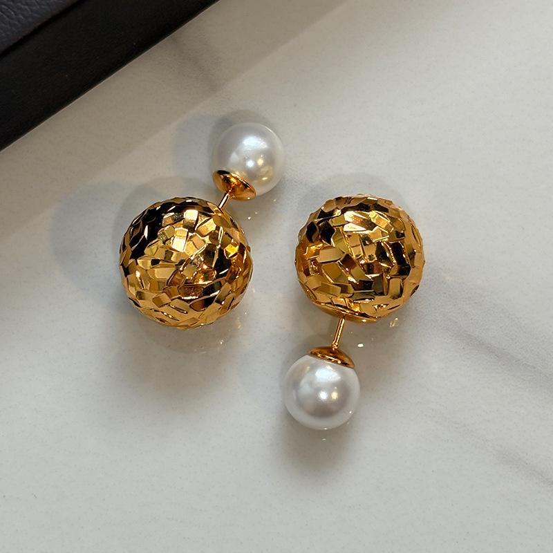 New Chinese texture pleated agate earrings women s unique niche temperament earrings 925 silver needle earrings