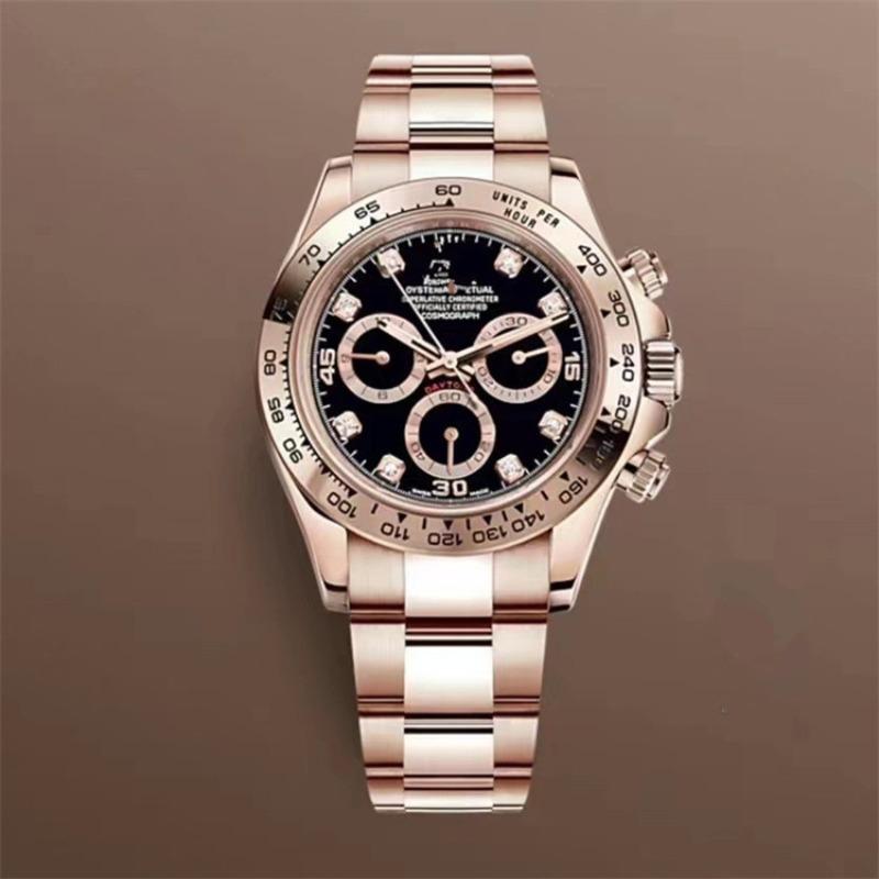 Ceas mecanic Laojia Daytona cu trei cadrane și șase ace pentru bărbați, curea din oțel, ceas multifuncțional, stația de vest, furnizor