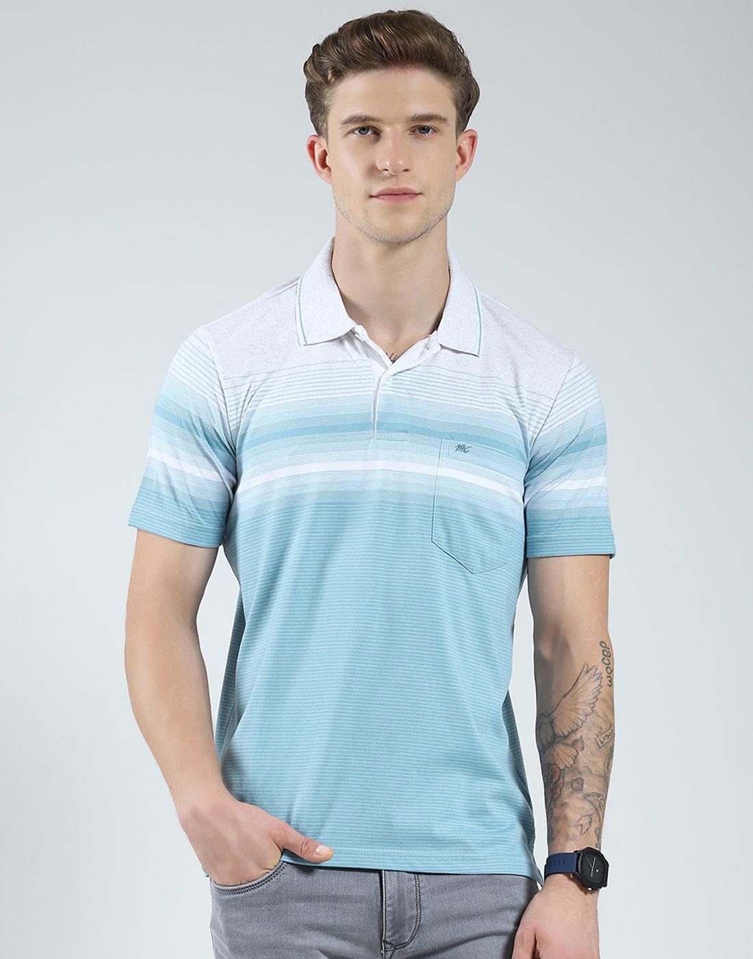 MONTE CARLO Heren Regular Fit Polo T-shirt met Halve Mouw 3XL blauw