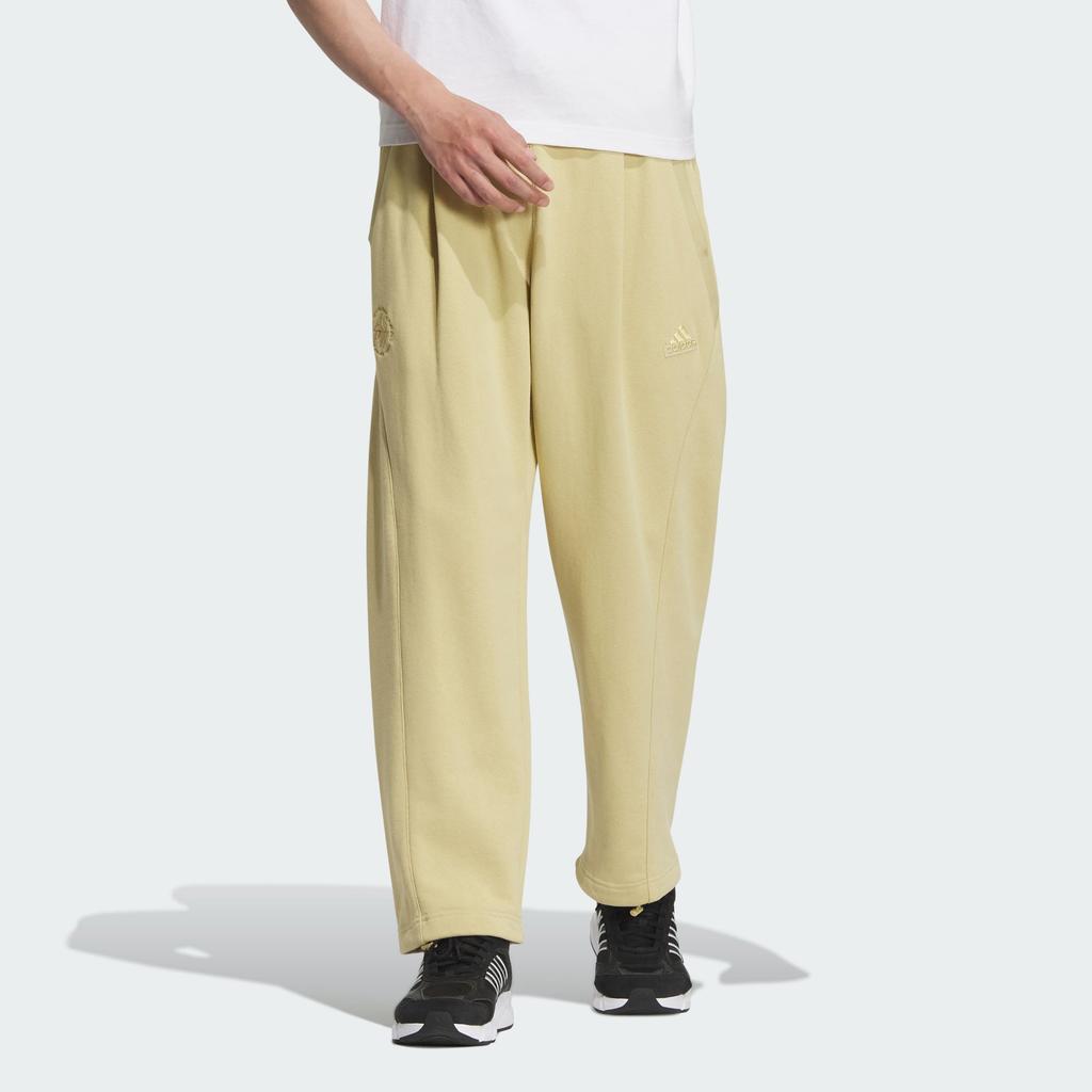 Adidas FW24 ST Warm Knit Joggers Series Comfortable Fashion Sports Casual Pants Men Bottoms Sand-Brown JI8626