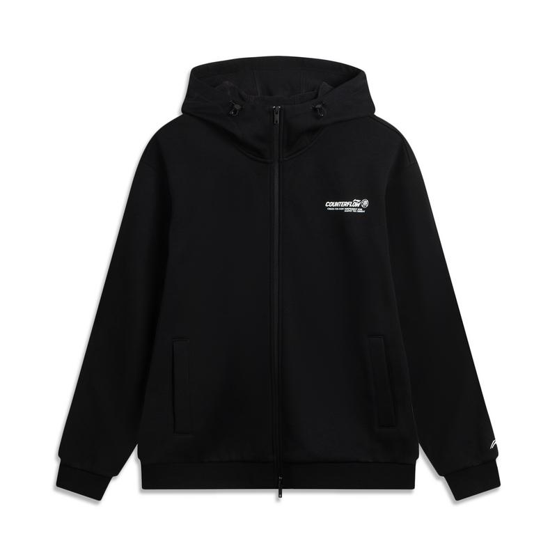 

Li Ning CF Suo Флисовая Теплая Антистатичная Свободная Толстовка с Капюшоном Мужская Толстовка Черная AWDV915-2