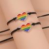 2x Minimalist Bracelet Rainbow Color Charm Wax Rope Bracelet Friendship Jewelry