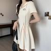 Summer New Women Embroidered Letters Sports Hooded Casual Dress