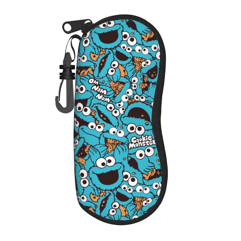 Sesamed Cartoon Glasses Case Men Women Protective Box Cookie Monster Reading Storage Box Vintage Eye Contacts Case