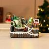 Light Up Rotating Christmas Village Music Box, Musical Snowy Village Tabletop Decoration