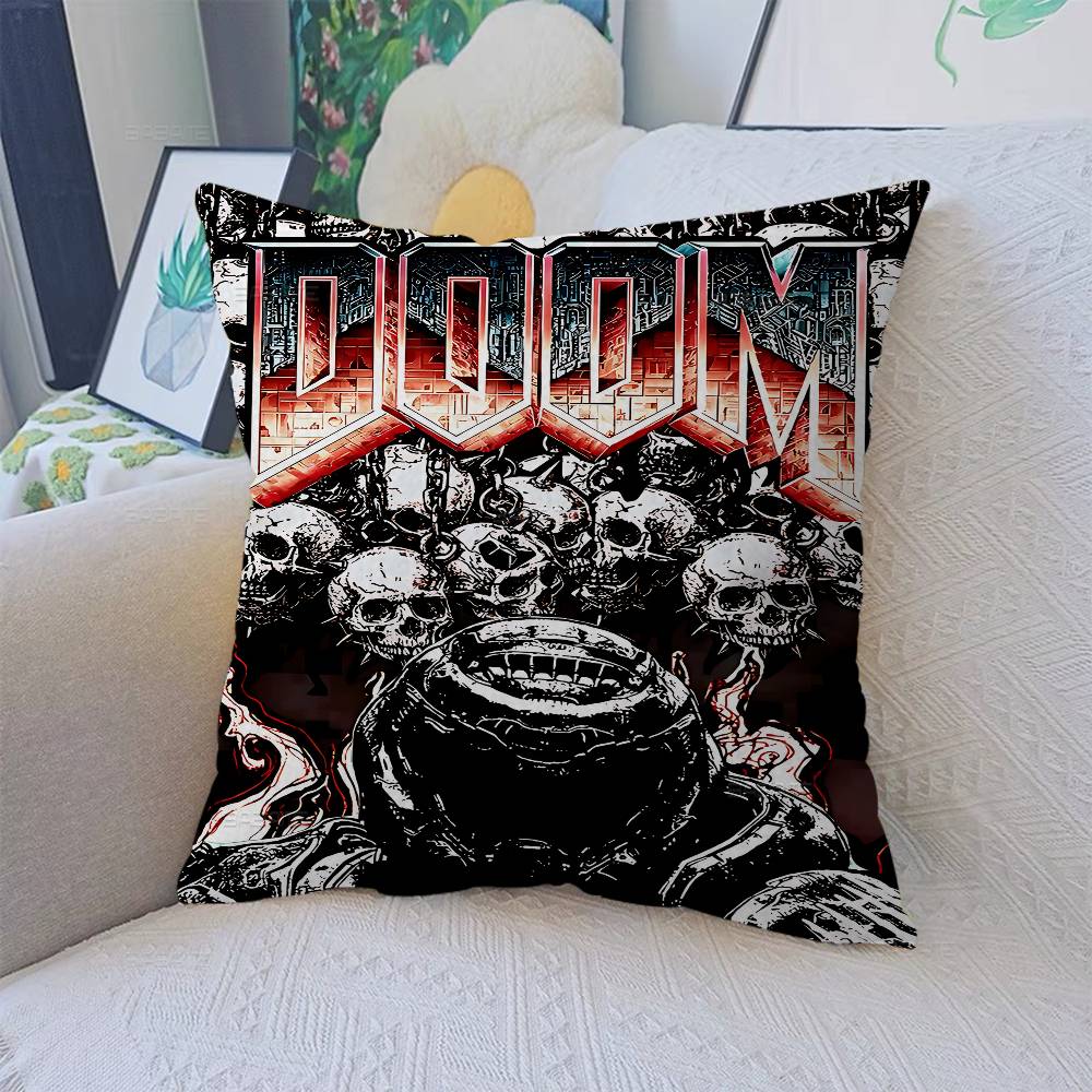 Game D-Dooms E-Eternal Personalized Picture Text Home Decorative Pillows Household Gifts 45X45Cm