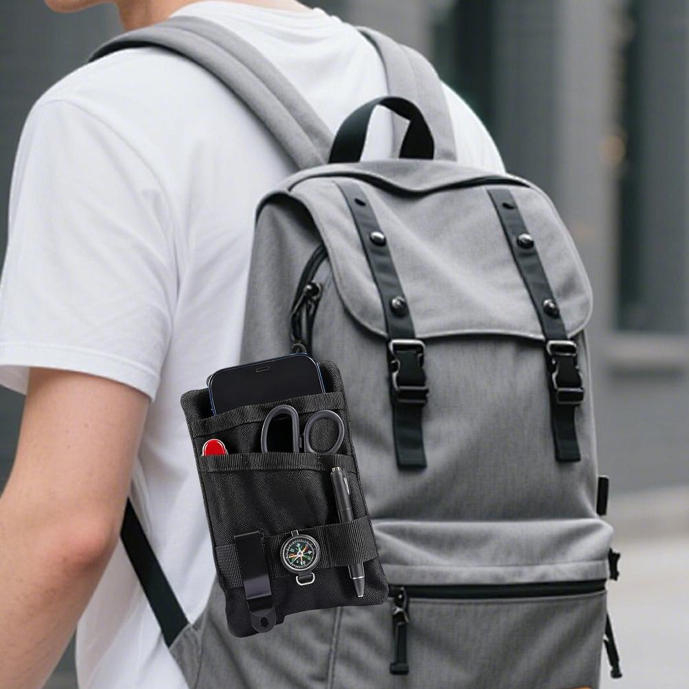 EDC Pouch with Abrasion Resistant Oxford Fabric Adjustable Strap and Multiple Tool Slots for Organized Carrying