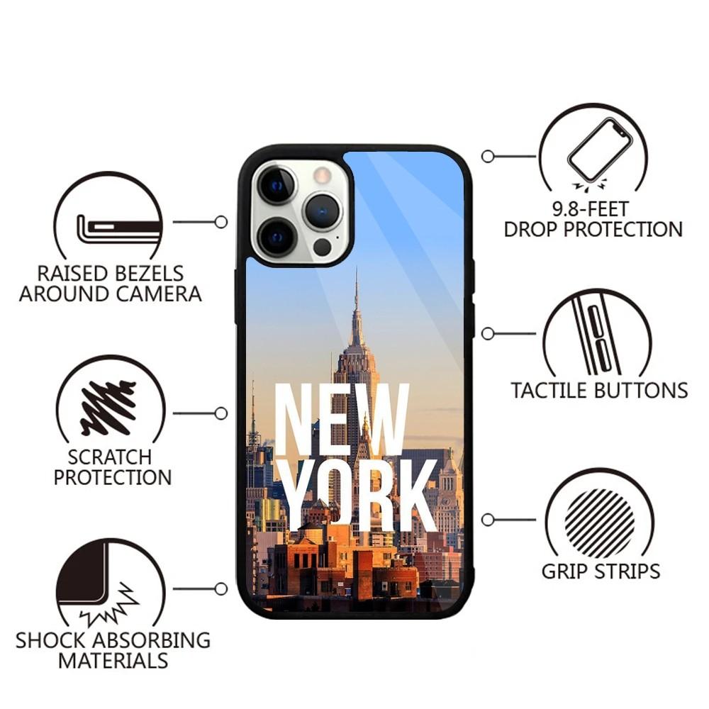 New York USA Tourist Attractions Phone Case For iPhone 15,14,13,12,11,Plus,Pro,Max Mini Magsafe Magnetic Wireless Charging