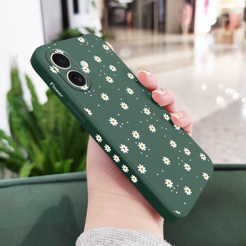 Floral Daisies Phone Case For iPhone 17 17 Air 16 16e 15 14 13 12 11 X XR XS Plus Pro Max Mini Silicone Cover