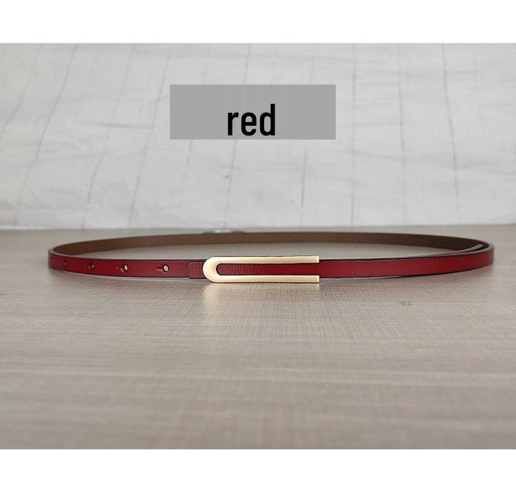 

Элегантный тонкий женский ремень из натуральной кожи - Универсальный для платьев и юбок 105 cm