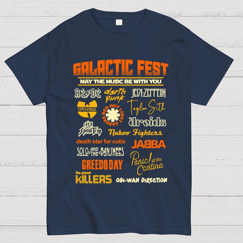 Galactic Fest Unisex 100% Cotton Summer Casual Cool Loose T-Shirt