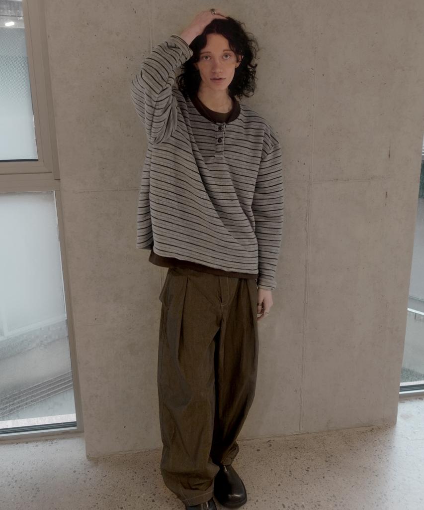 AZENDER Henry Boucle Stripe Grey