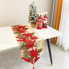 Tassel Christmas Table Runner Printed Rectangle Table Cover Table Flag Knitted Cloth Xmas Desktop Decoration Table Decoration