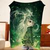 Anime M-Mushishi Throw Flannel Throw Blanket, Lightweight Cozy, Durable Washable Cute Cool