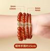 2025 Natural Agate Hetian Jade Bracelet, Exquisite Chalcedony Beaded Loose Bead Bracelet.