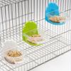 Semicircular Cage Mount Bird Feeder Detachable Transparent Bird Feeding Water Box with Non-slip Stand Easy To Install