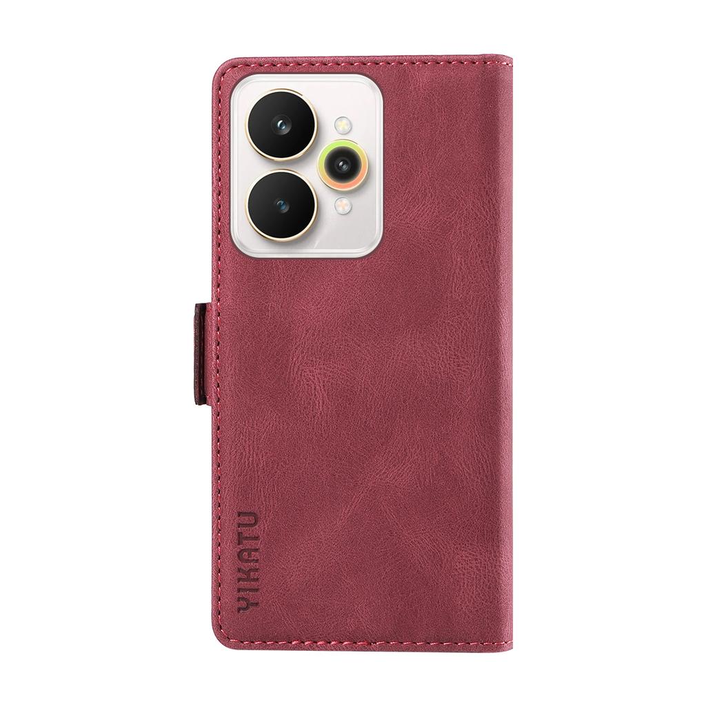 For Realme 15 Pro 5G/Realme 15 5G Leather Case YIKATU YK-005 Skin-touch Feeling Wallet Phone Cover