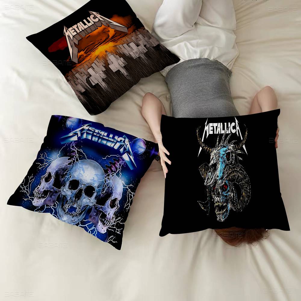 M-Metallica Cushion Cover Polyester Sofa Cushions Decorative Throw Pillows Home Decoration Pillowcover