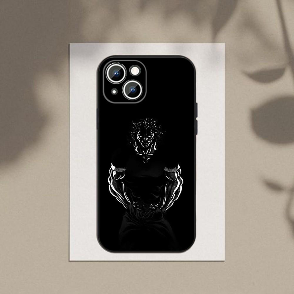 Anime B-Baki Hanma  Phone Case Phone Case For Apple iPhone 15,14,13,12,11,XS,XR,X,8,7,Pro,Max,Plus,mini Silicone Black Cover