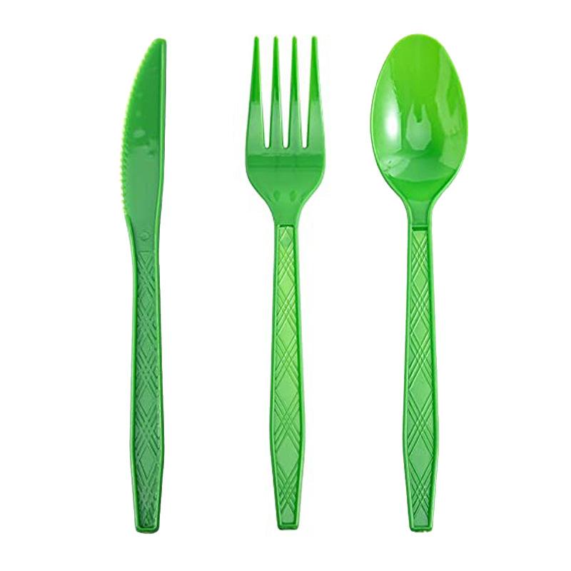 Disposable Knife Fork Spoon Cutlery Set Pink Blue Disposable Tableware Birthday Party Decorations Wedding Baby Shower Supplies