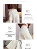 Damen Amerikanische Weiße High-Waist Wide-Leg Koreanische Jeans - Frühling Schlankmachend Bodenlang