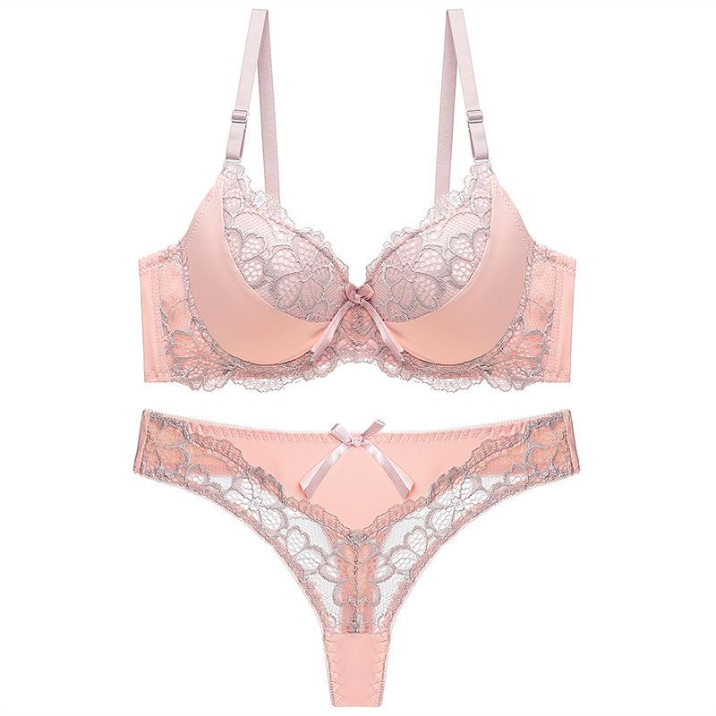Neue Damen-BHs, modisch, sexy Spitzen-BH, Push-Up, Übergröße, dünne Körbchen, Bügel-BH, Bügel-Dessous, Unterwäsche, Tanga