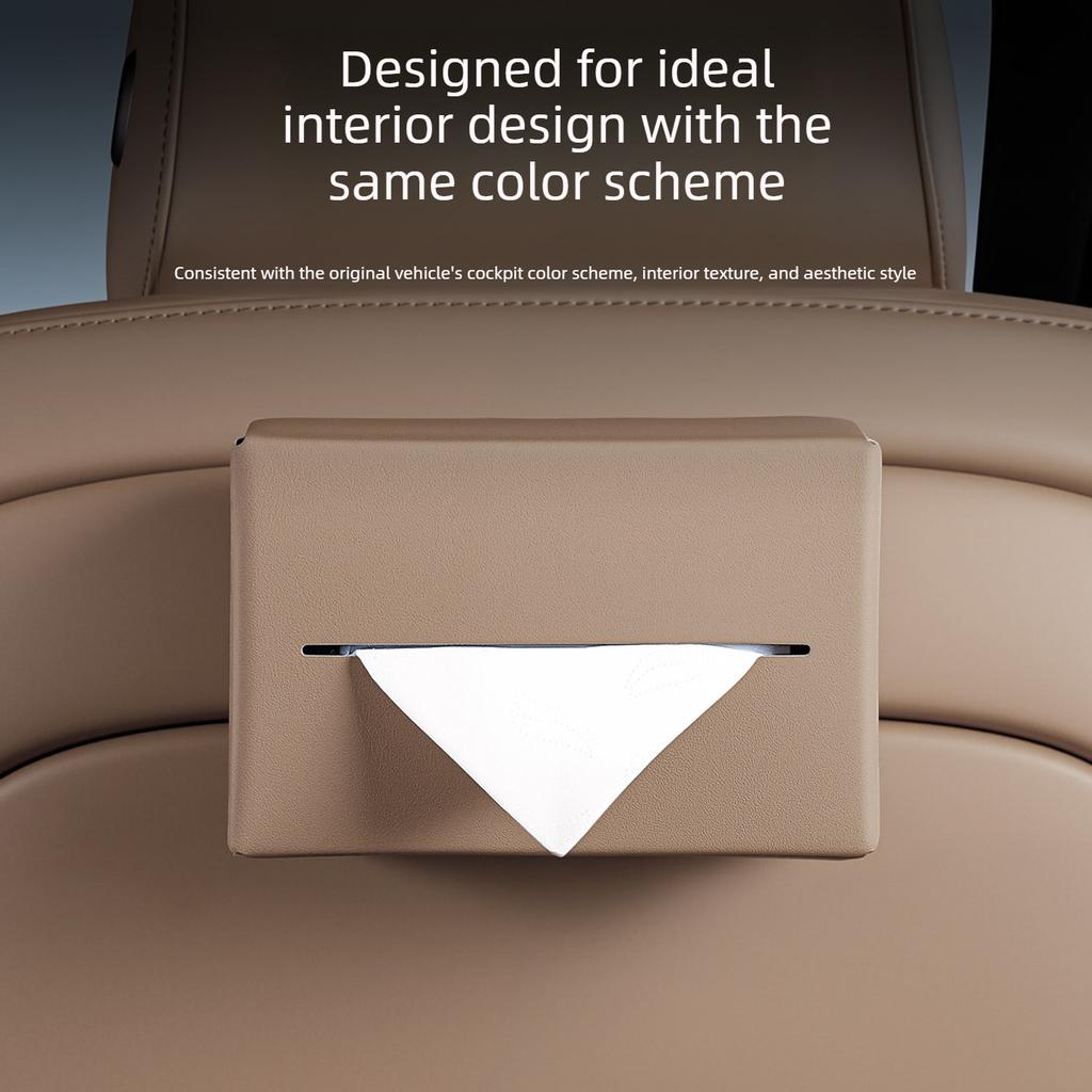 For Li Auto I6 I8 L6 L7 L8 L9 Livis Car Tissue Box Strong Magnetic Leather Tissue Box Creative Detachable Storage Box