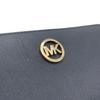 Used Michael Kors Purse / Zip Around Zip Around long walletPurse Navy/gold leather Women