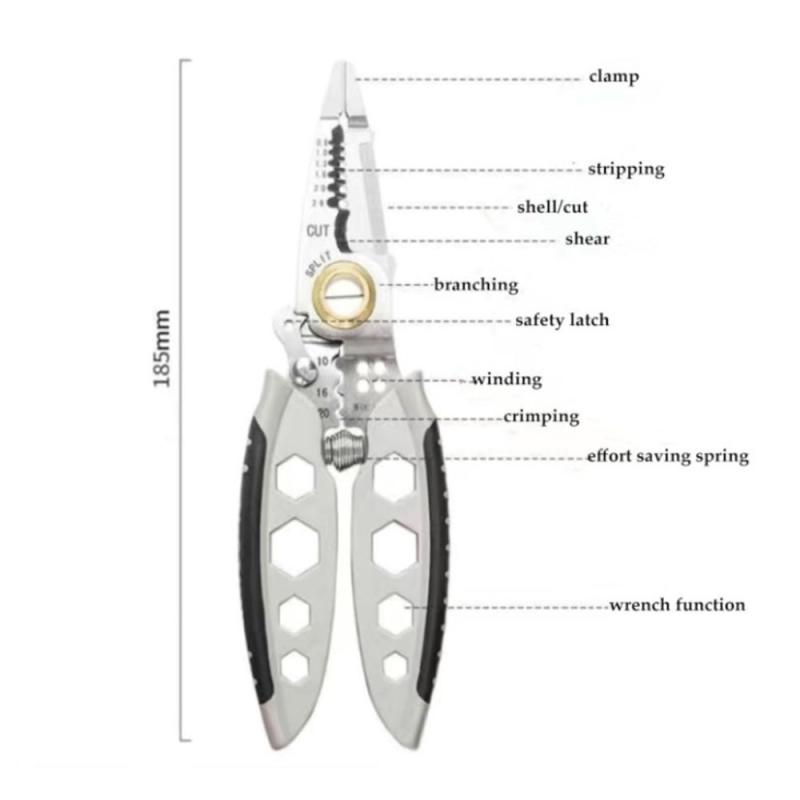 Elbow Wire Stripper Decrustation Pliers Multi Tool Ire Stripper Electric Cable Stripper Cutter Multifunctional Wire Repair Tool