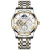BINBOND Skeleton Reloj Mechanical Wristwatches For Men Luxury Luminous Waterproof Precise Automatic Tourbillon Men's Watch