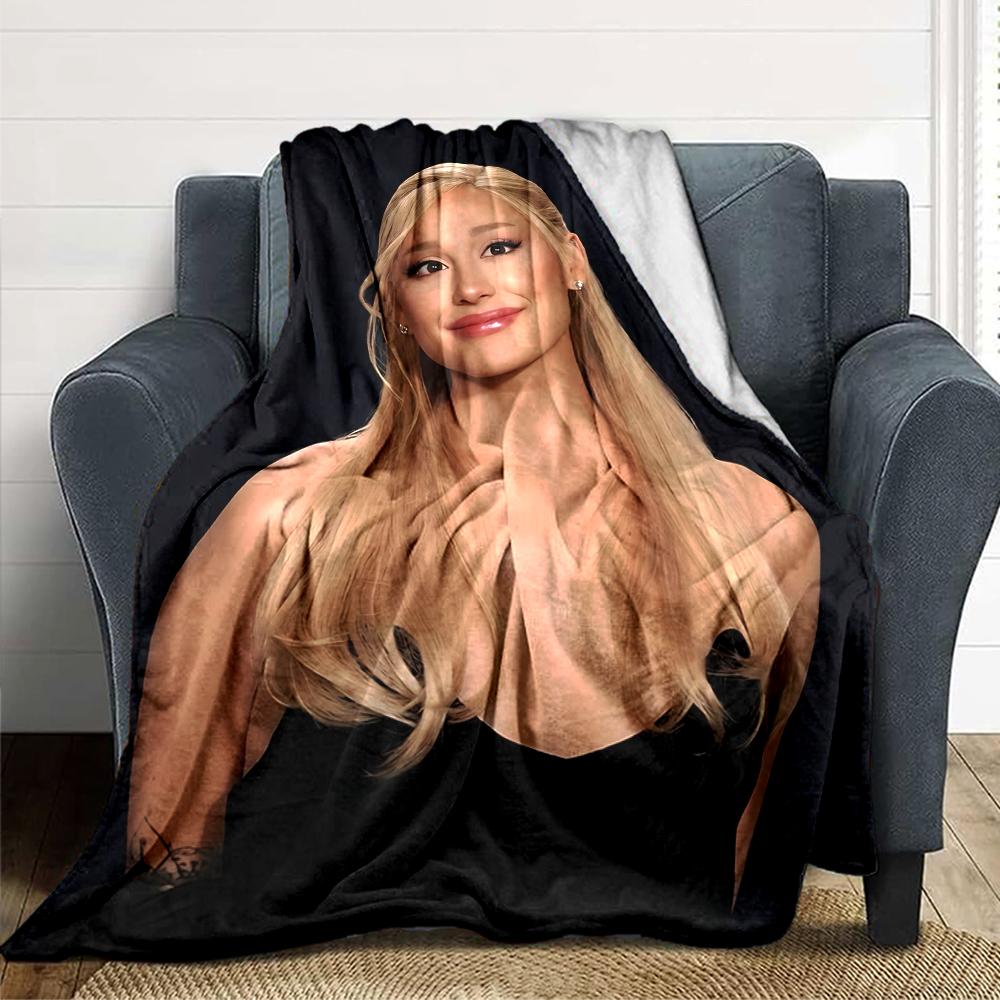 Ariana Grande'S Glamorous Look Blanket Soft Throw Blanket For Home Bedroom Bed Sofa Travel Office Solid Christmas Blanket