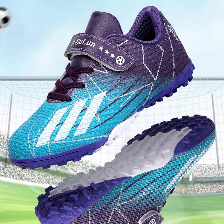 Velcro Soccer Shoes for Kids - Student Training Turf Cleats, Size 28-39