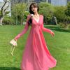 Vêtements longs de protection solaire pour femmes 1011 nouvelle robe d'été protection UV vêtements de protection solaire intégrale robe longue en soie glacée chemisier