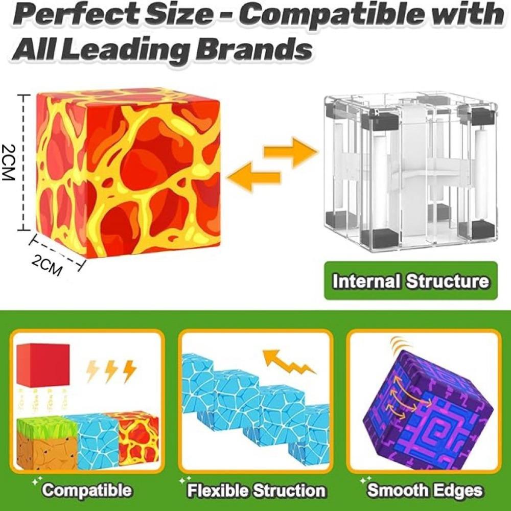 Magnetic attraction square building block Hell's Gate children's puzzle building toy gift