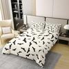 Bats Black Duvet Cover for Youth, Halloween Party Theme Comforter Cover,Microfibre Bedding Sets, Children's Bed Linen