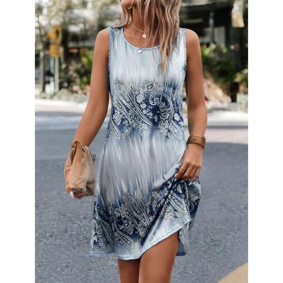 Новое летнее платье-жилет женское с принтом 2XS