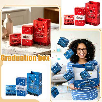 Graduation Surprise Pop Up Gift Box with Card and Gift Bag for High School or College Graduation Party Celebration