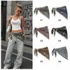 Matching Pants Triangle Scarf Silk Satin Waist Belt Elegant Decorative Headscarf  Women Girls