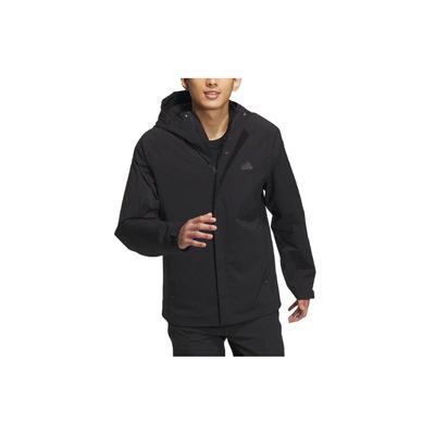 Giacca Sportiva con Cappuccio Monocolore Uomo Giacche Nera IZ1592