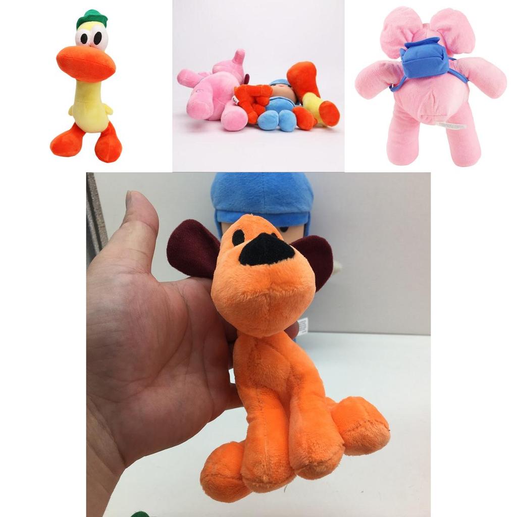Adorable Set Of 4 Pocoyo Elly Pato Loula Soft Plush Stuffed Figure Toy Dolls For Kids